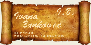 Ivana Banković vizit kartica